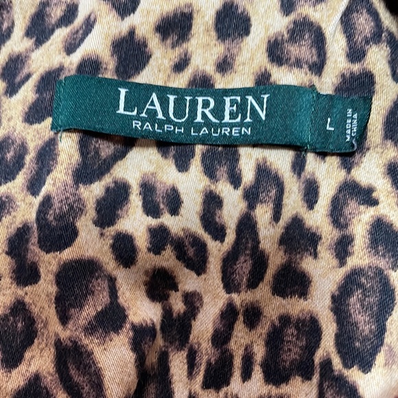 Lauren Ralph Lauren Red Plaid Crest Logo Button Down Fleece Flannel PJ Set - Picture 4 of 5